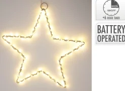 LED TÄHTI IKKUNAAN 30CM HOPEA