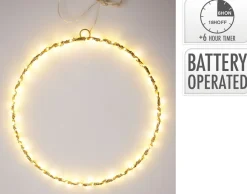 LED VALOKRANSSI 30CM KULTA