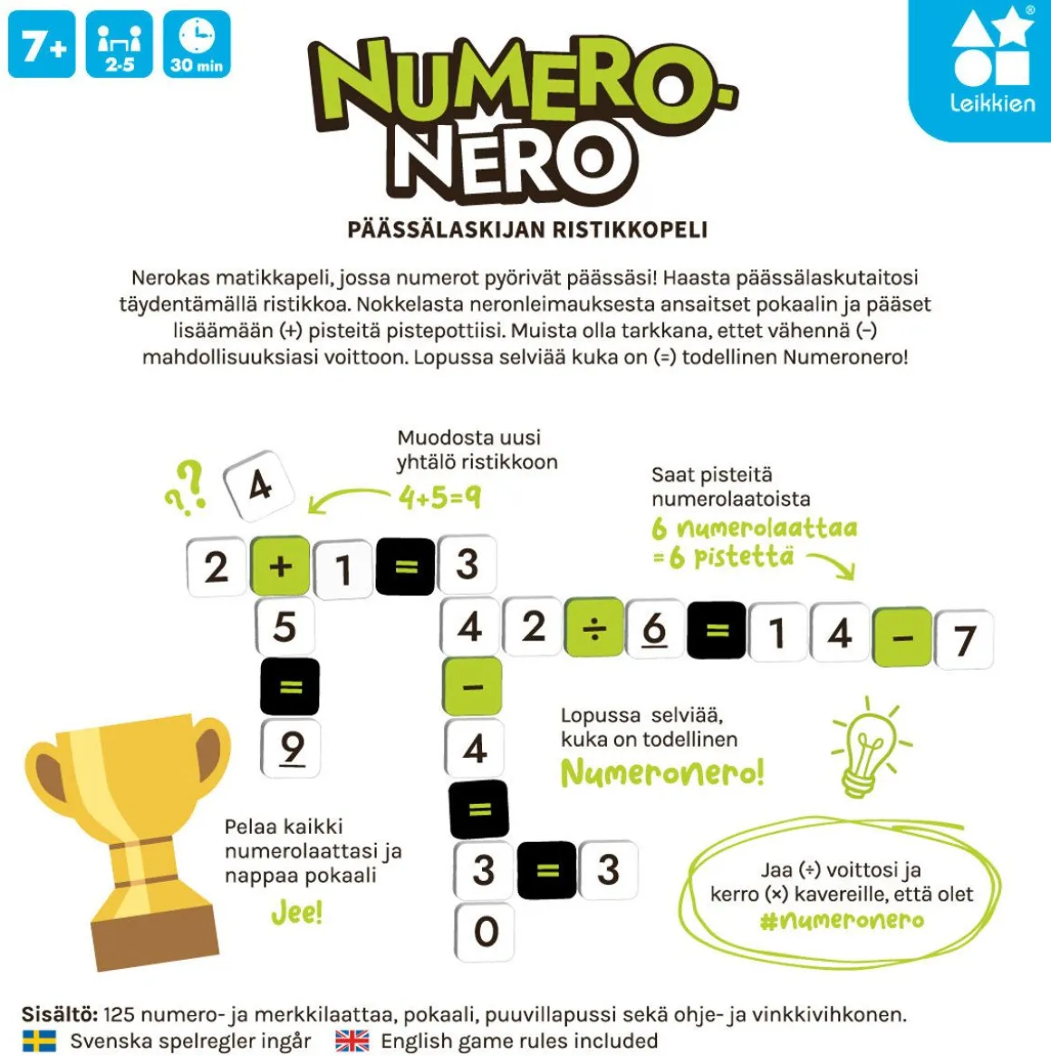 LEIKKIEN NUMERONERO MATIKKAPELI