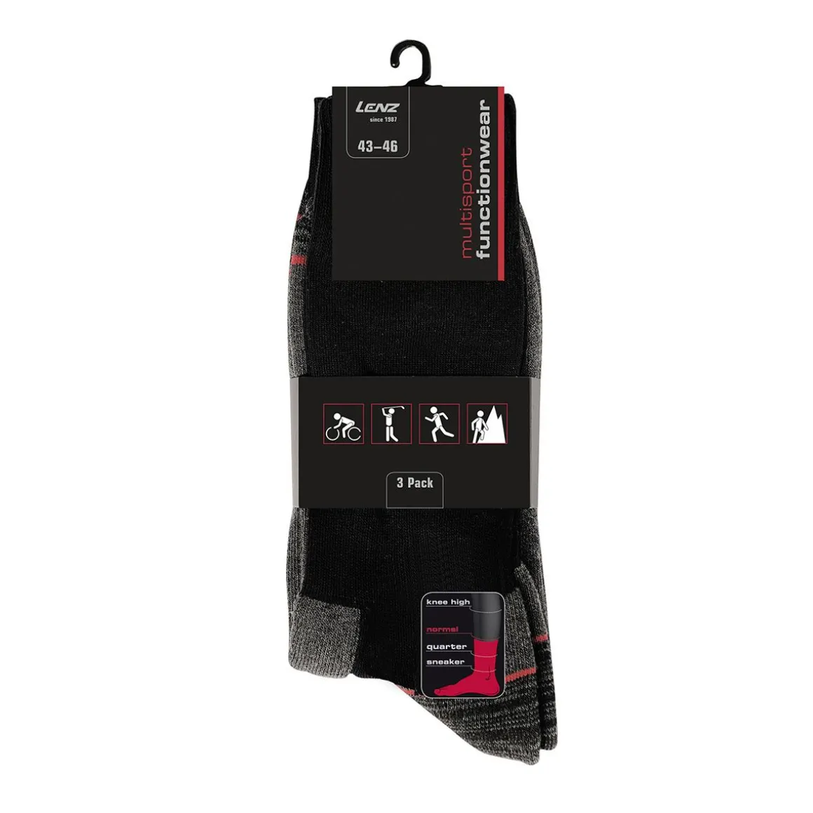 LENZ MULTISPORT 3-PACK 39-42