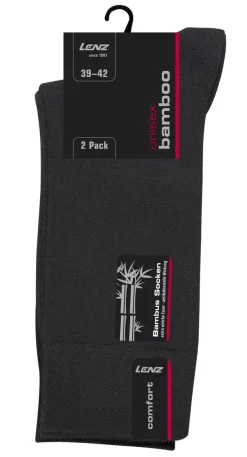 LENZ BAMBU 2-PACK SUKKA MUSTA 39-42