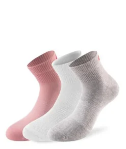 LENZ PERFORMANCE QUARTER TECH SUKKA PINKKI/HARMAA/VALKOINEN 35-