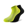 LENZ RUNNING 3.0 SUKKA 2-PACK NEONKELTAINEN /MUSTA 42-44