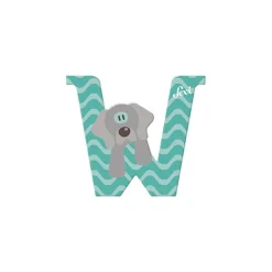 LETTER W WEIMARANER