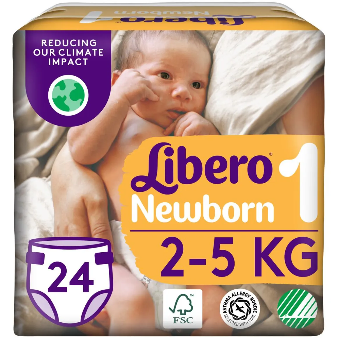 LIBERO NEWBORN TEIPPIVAIPPA KOKO 1 2-5 KG 24 KPL