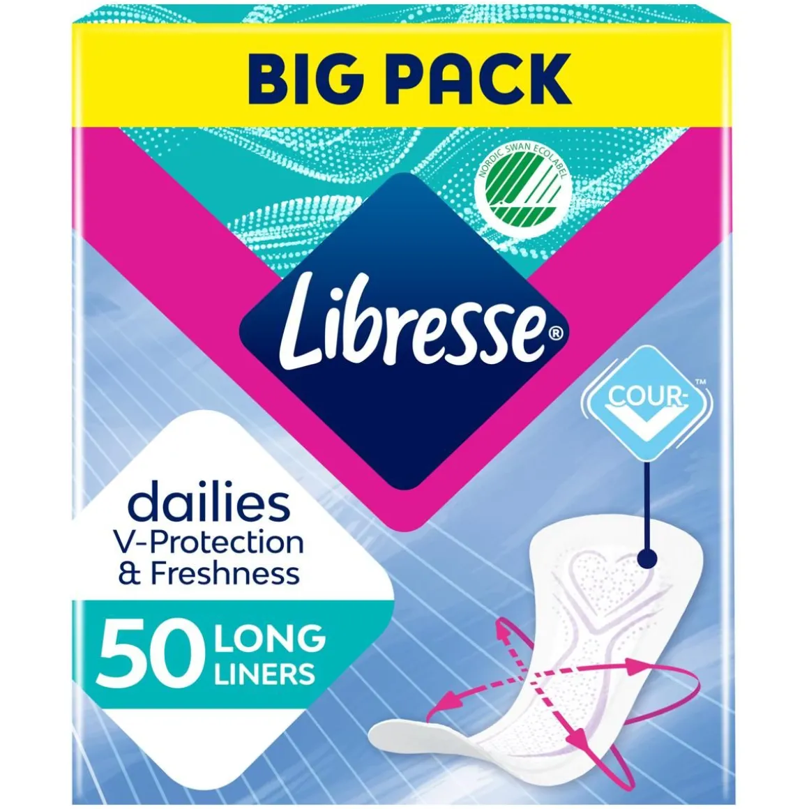 LIBRESSE LONG PIKKUHOUSUNSUOJA 50 KPL