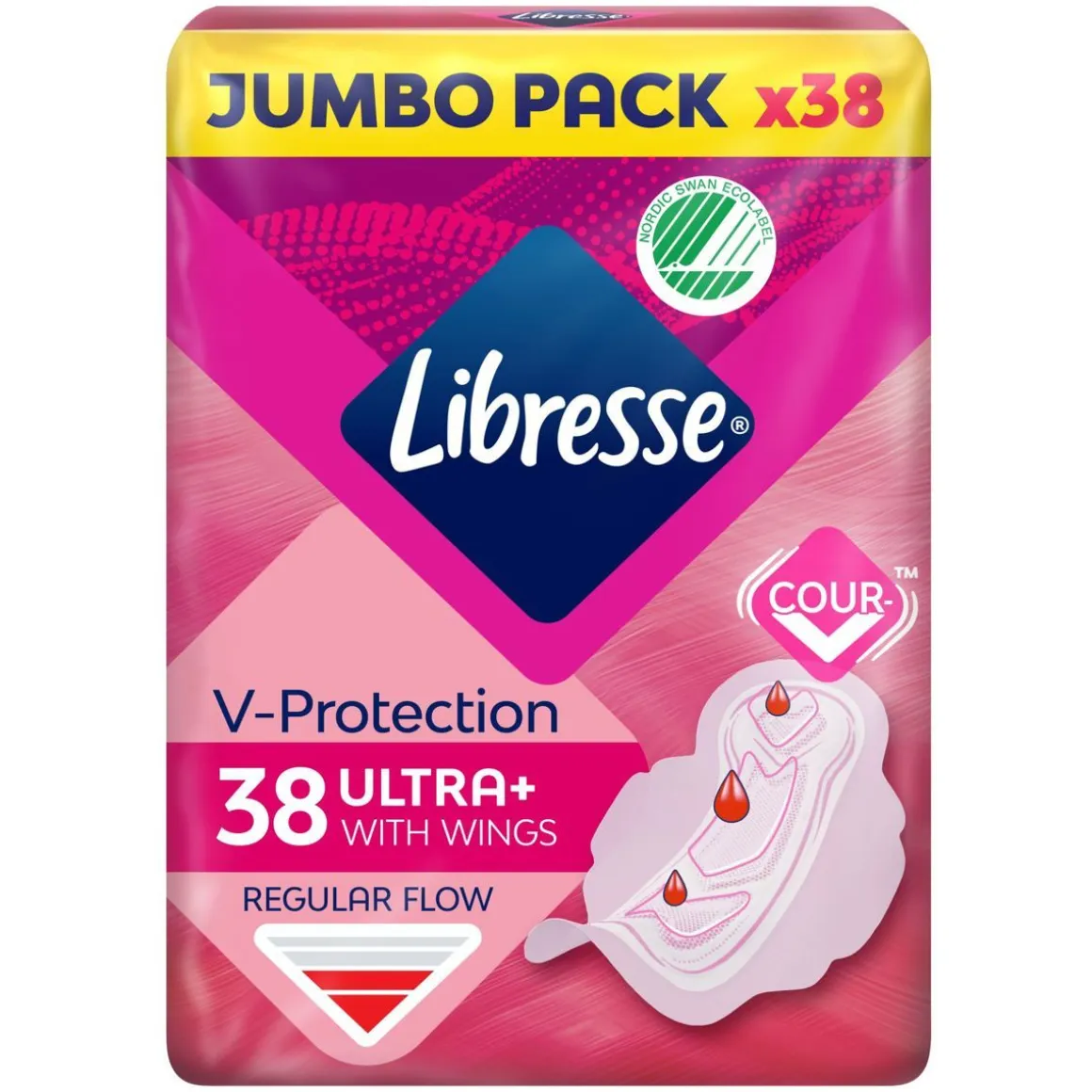 LIBRESSE ULTRA+REGULAR WING 38 JUMBO 38 KPL