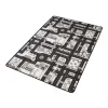 LIIKENNEMATTO 100X150 MUSTA/VALKO