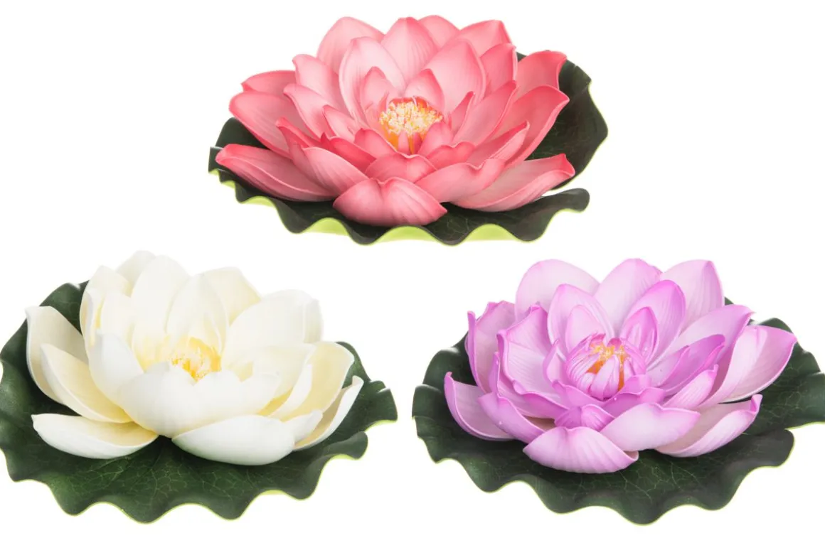 4LIVING LOTUS KUKKA KELLUVA 21 CM TEKOKASVI LAJITELMA