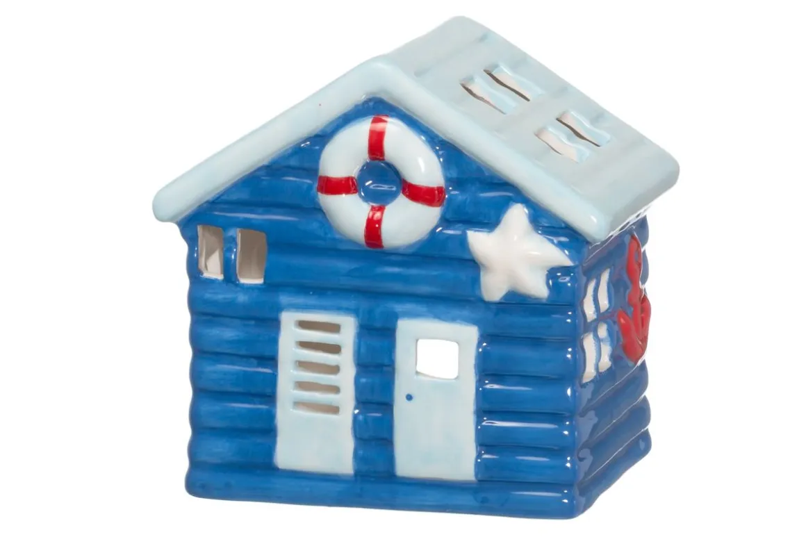4LIVING LYHTY BEACH HUT SININEN/VAALEANSININEN 14 CM