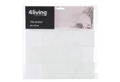 4LIVING LAATTATARRA KIILTÄVÄ VALKOINEN 25X25 CM