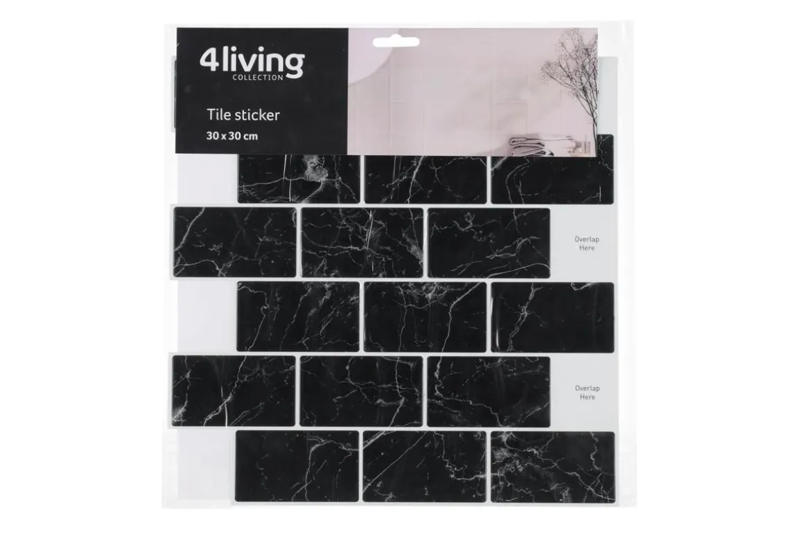 4LIVING LAATTATARRA MARMORI MUSTA 30X30 CM