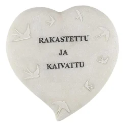4LIVING PUUTARHAPATSAS SYDÄN TEKSTILLÄ RAKASTETTU JA KAIVATTU L