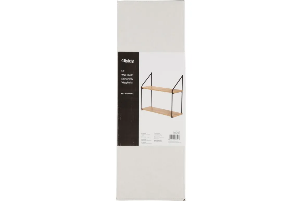 4LIVING SEINÄHYLLY BELL 2-TASOINEN