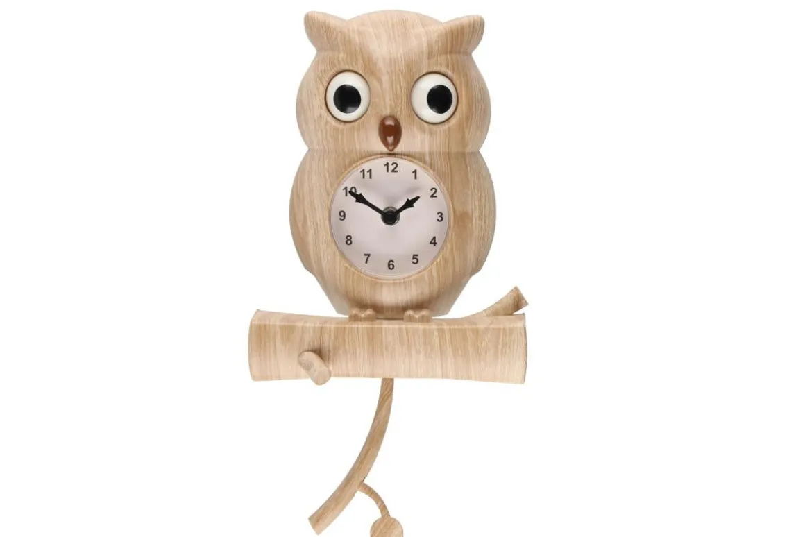 4LIVING SEINÄKELLO OWLY PUUKUVIO