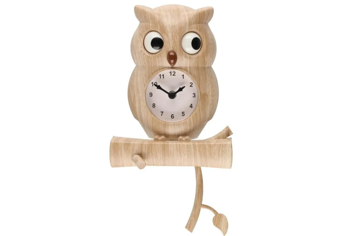 4LIVING SEINÄKELLO OWLY PUUKUVIO