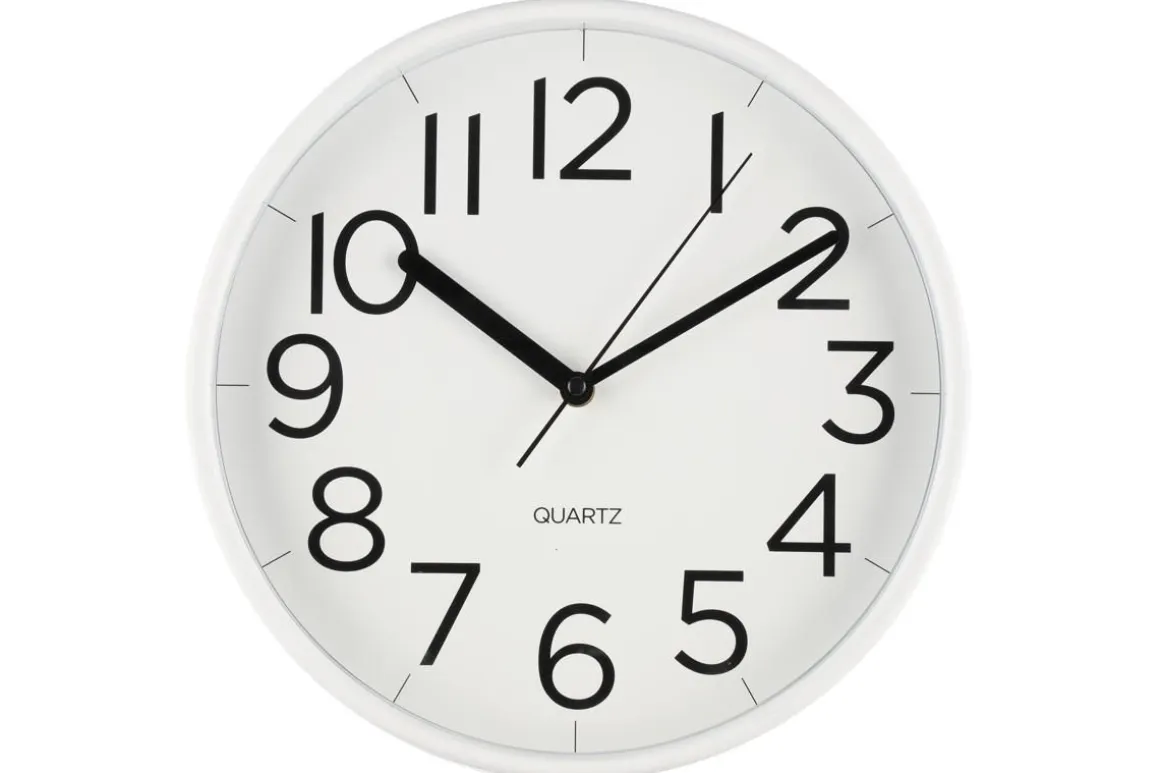 4LIVING SEINÄKELLO TIEMPO VALKOINEN 30CM