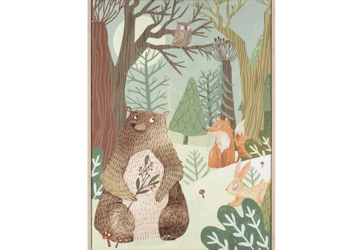 4LIVING TAULU METSÄNELÄIMET 50X70 CM