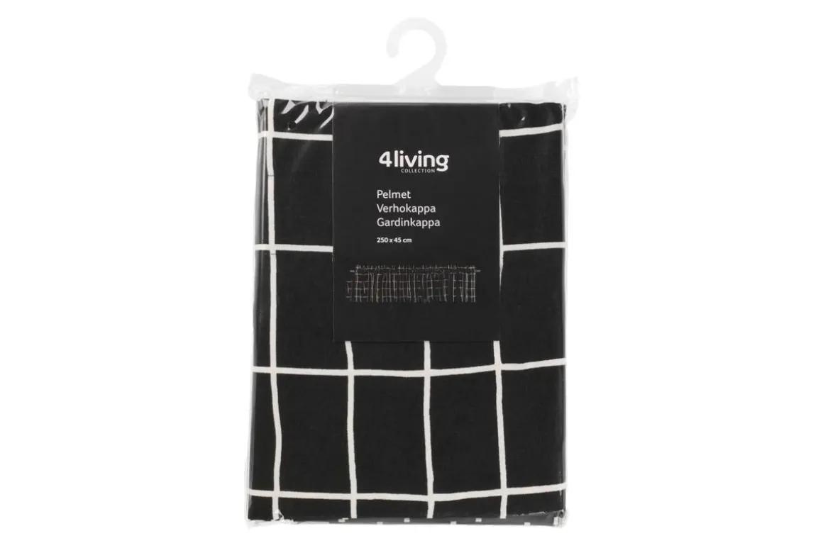 4LIVING VERHOKAPPA ELSIE 45X250CM MUSTA