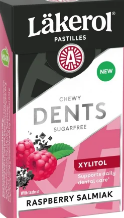 LÄKEROL DENTS RASPBERRY SALMIAK 36 G