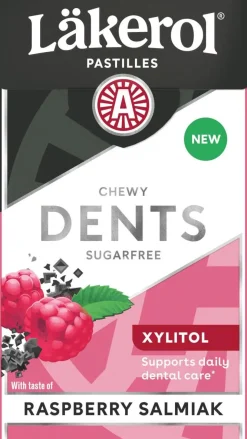 LÄKEROL DENTS RASPBERRY SALMIAK  36 G