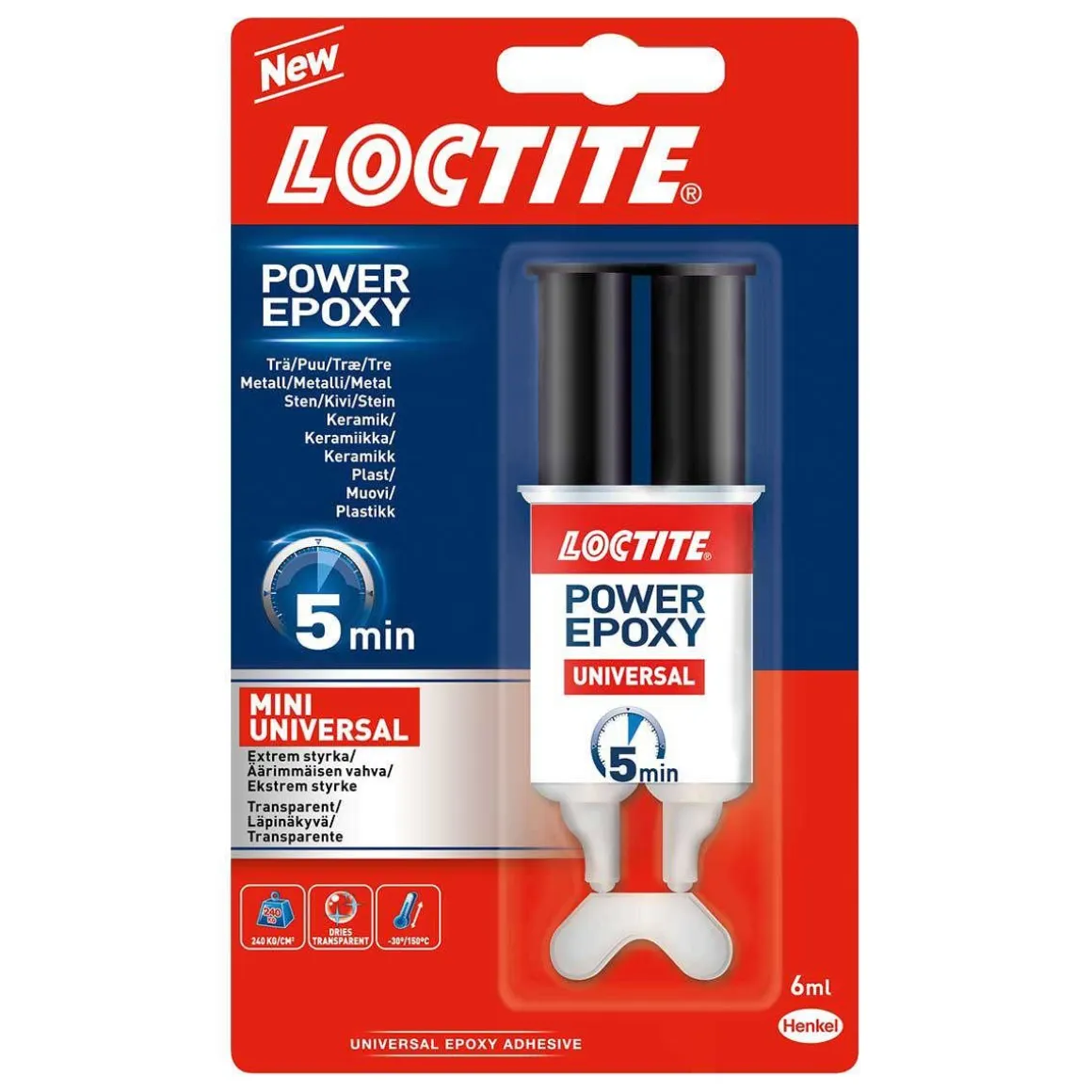 LOCTITE EPOKSILIIMA POWER EPOXY MINI UNIVERSAL 6 ML
