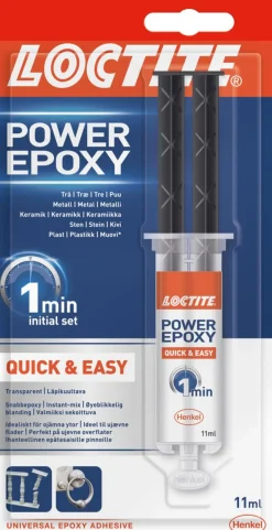 LOCTITE EPOKSILIIMA POWER EPOXY 1MIN. KAKSOISRUISKU 11 ML