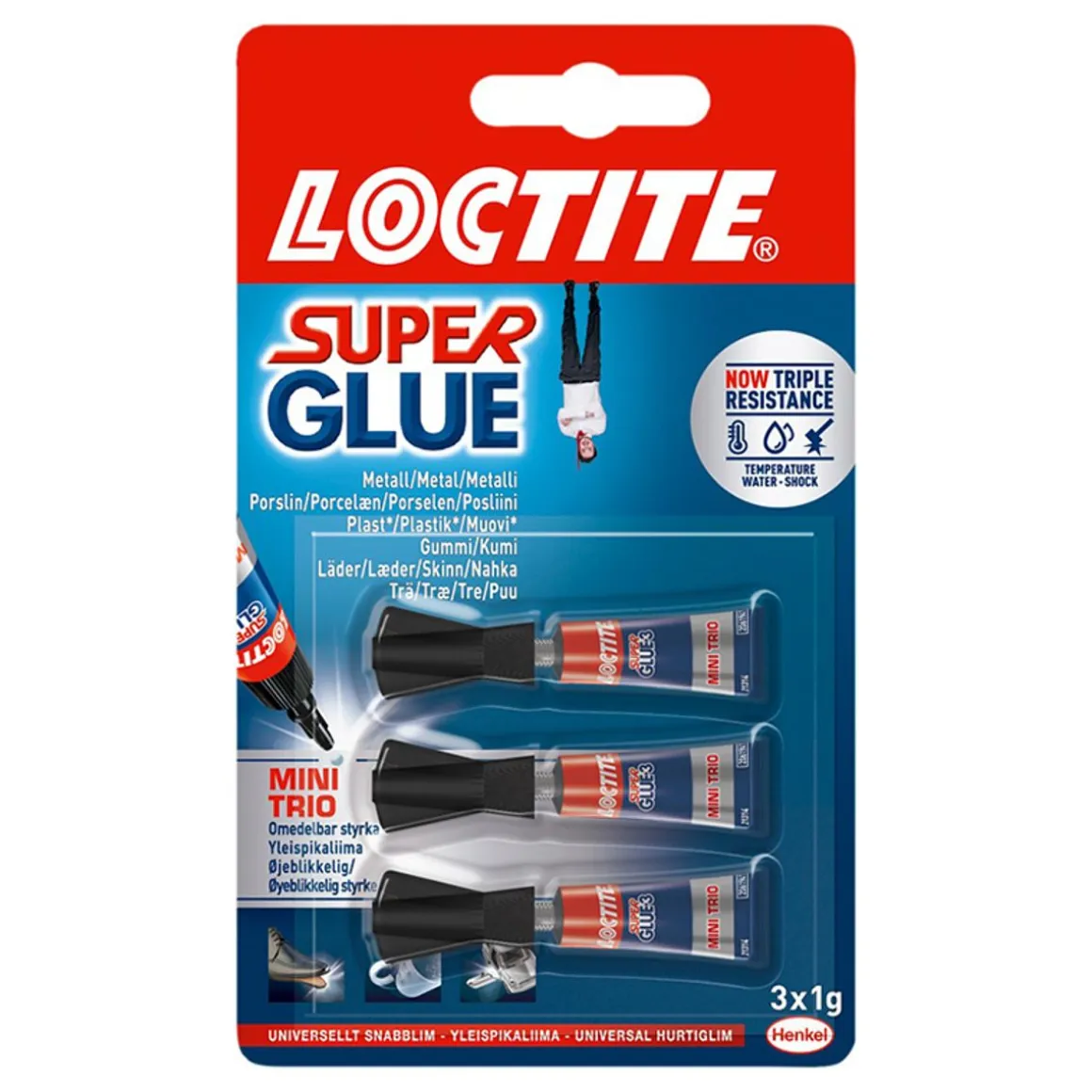 LOCTITE PIKALIIMA SUPER GLUE MINI DOSE 3X1G 3 G