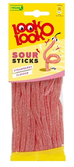 LOOK-O-LOOK SOUR STICKS STRAWBERRY 90 G