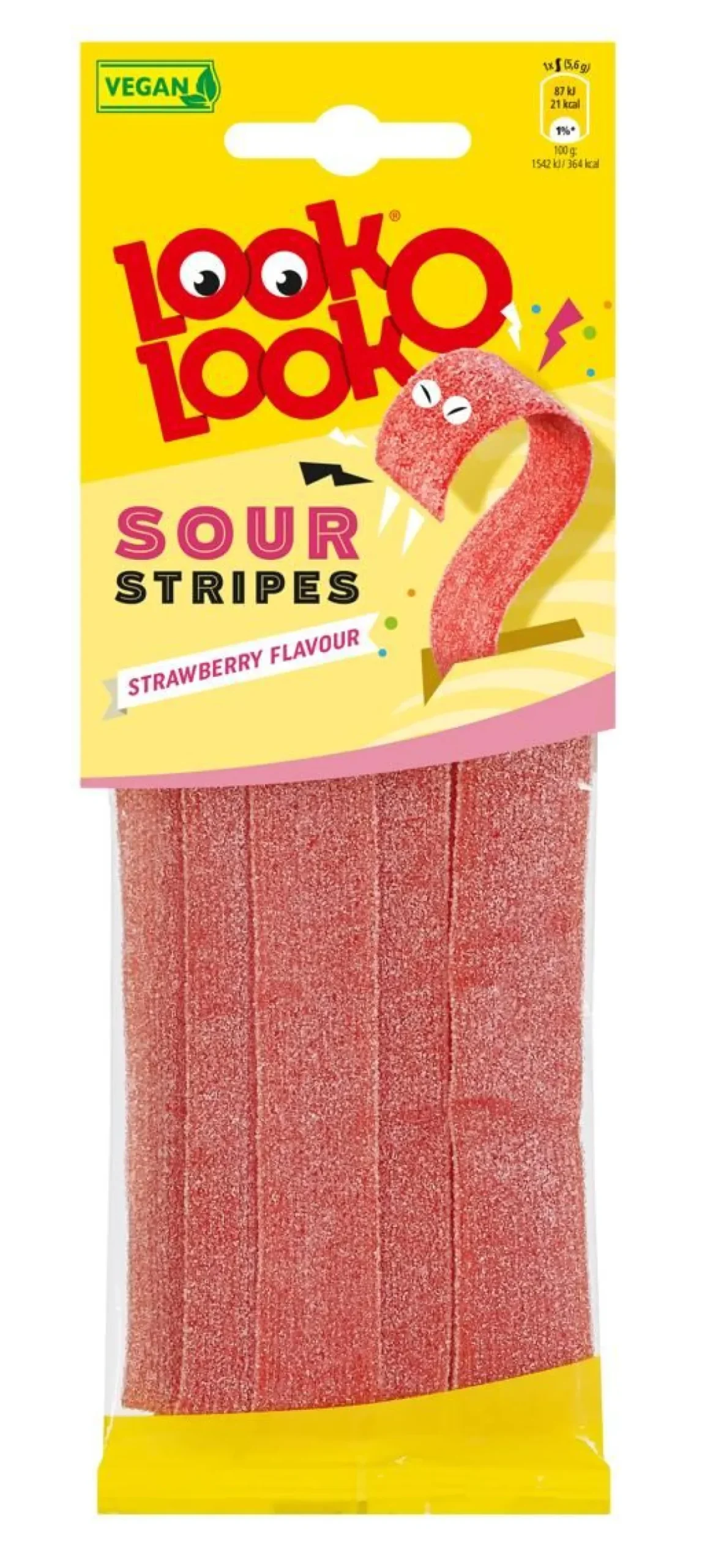 LOOK-O-LOOK SOUR STRIPES STRAWBERRY 90 G