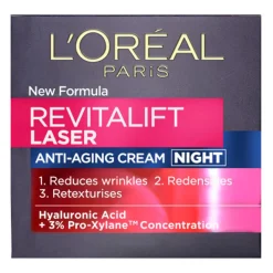 LOREAL REVITALIFT LASER EDISTYKSELLINEN ANTI AGE YÖVOIDE 50