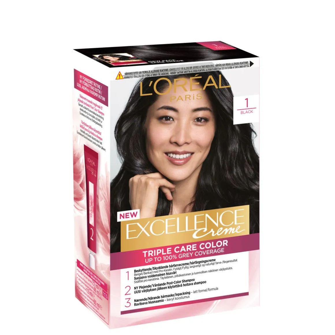 LOREAL EXCELLENCE CREME 1 BLACK MUSTA KESTOVÄRI