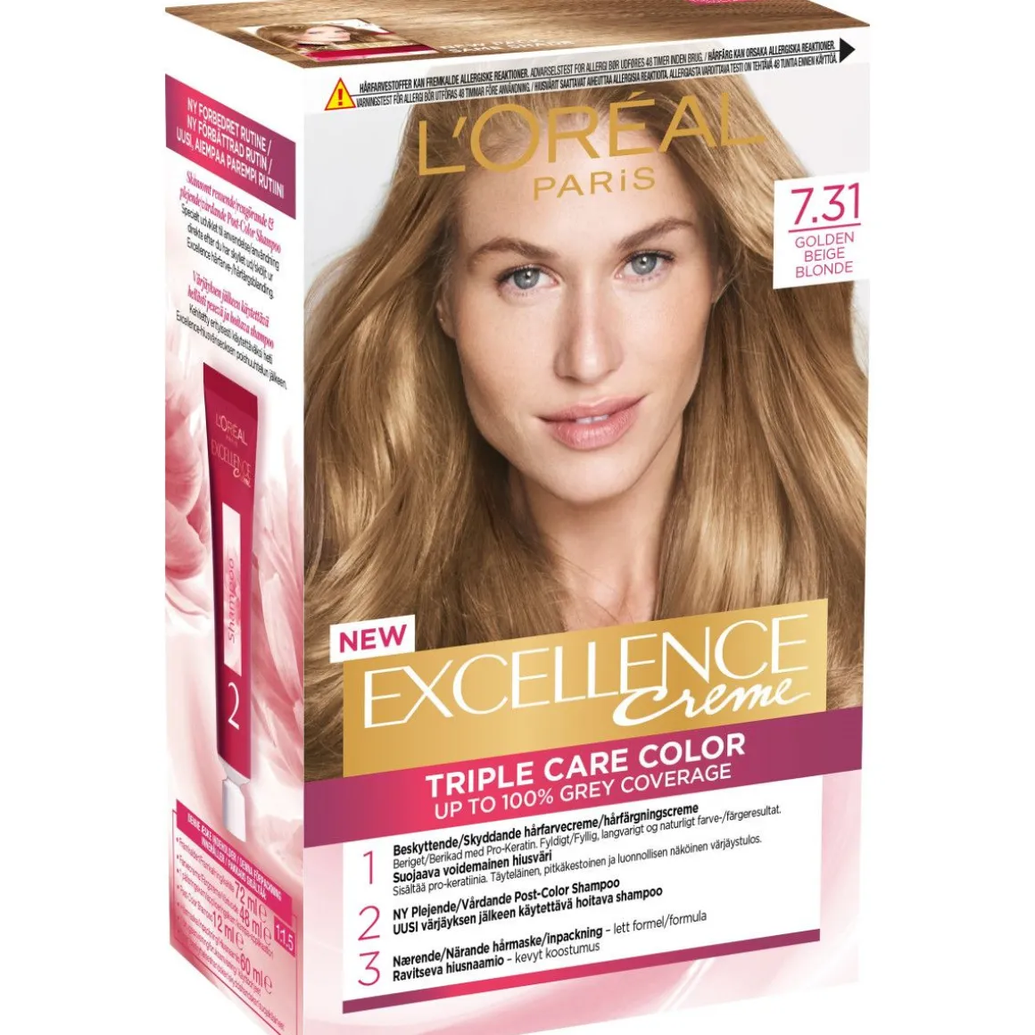 LOREAL EXCELLENCE 7.31 GOLDEN BEIGE BLONDE TUMMANVAALEA KULTATU