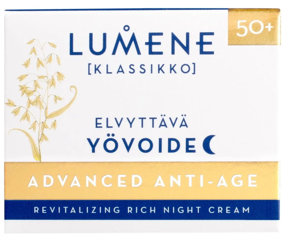 LUMENE KLASSIKKO ADVANCED ANTI-AGE ELVYTTÄVÄ YÖVOIDE 50 ML