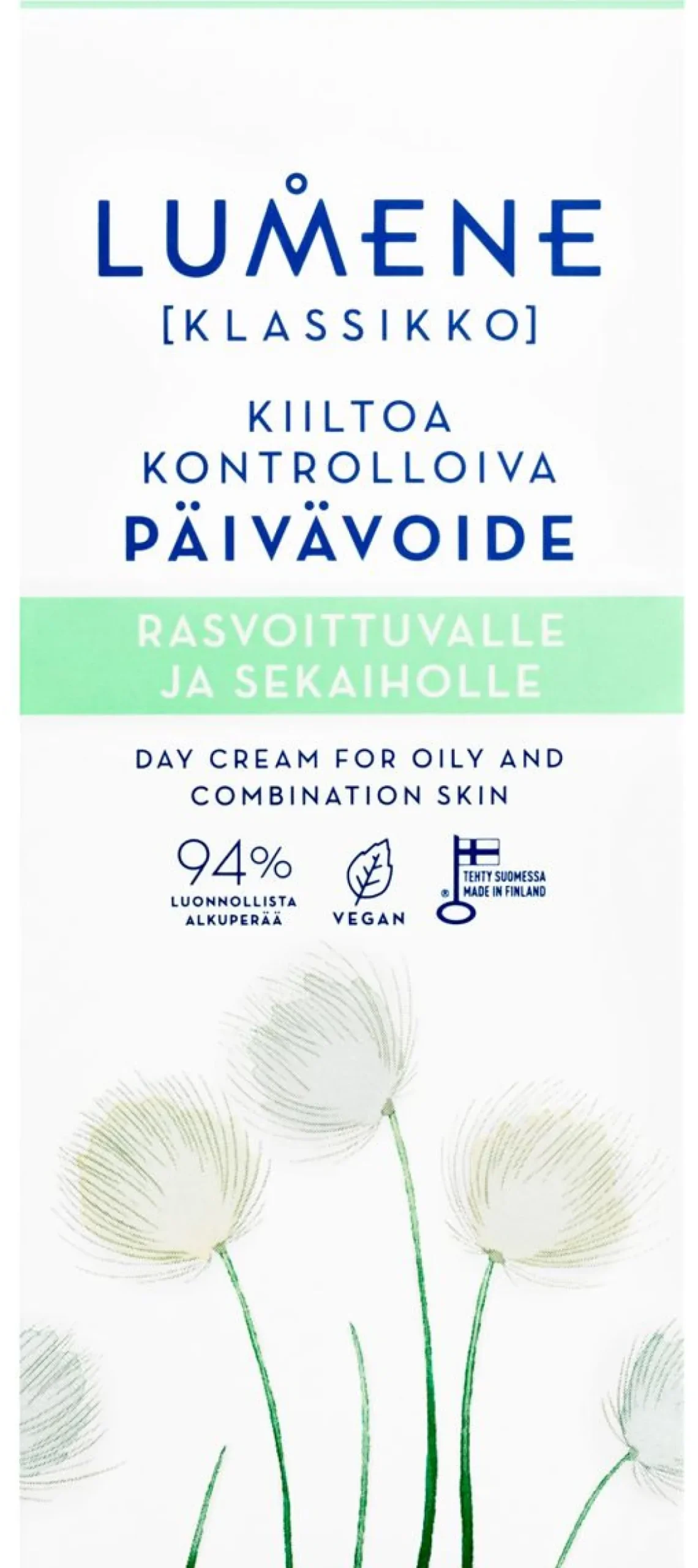 LUMENE KLASSIKKO KIILTOA KONTROLLOIVA PÄIVÄVOIDE - RASVOITTU