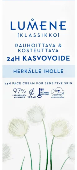 LUMENE KLASSIKKO RAUHOITTAVA & KOSTEUTTAVA 24H KASVOVOIDE 50 ML
