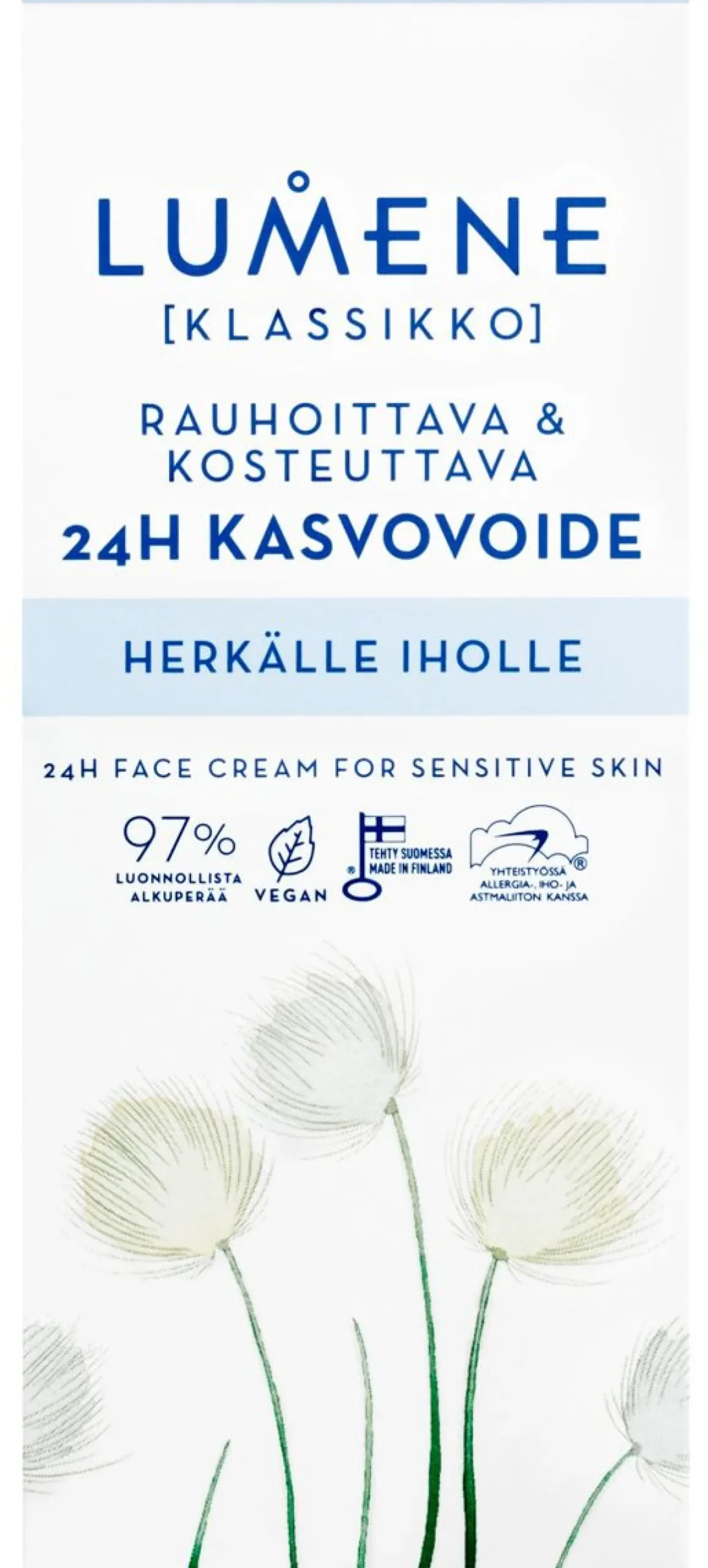 LUMENE KLASSIKKO RAUHOITTAVA & KOSTEUTTAVA 24H KASVOVOIDE 50 ML