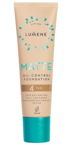LUMENE MATTE OIL-CONTROL MATTAMEIKKIVOIDE SPF20 4 TAN