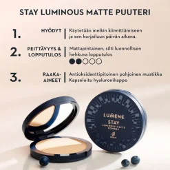LUMENE STAY LUMINOUS MATTE PUUTERI 4