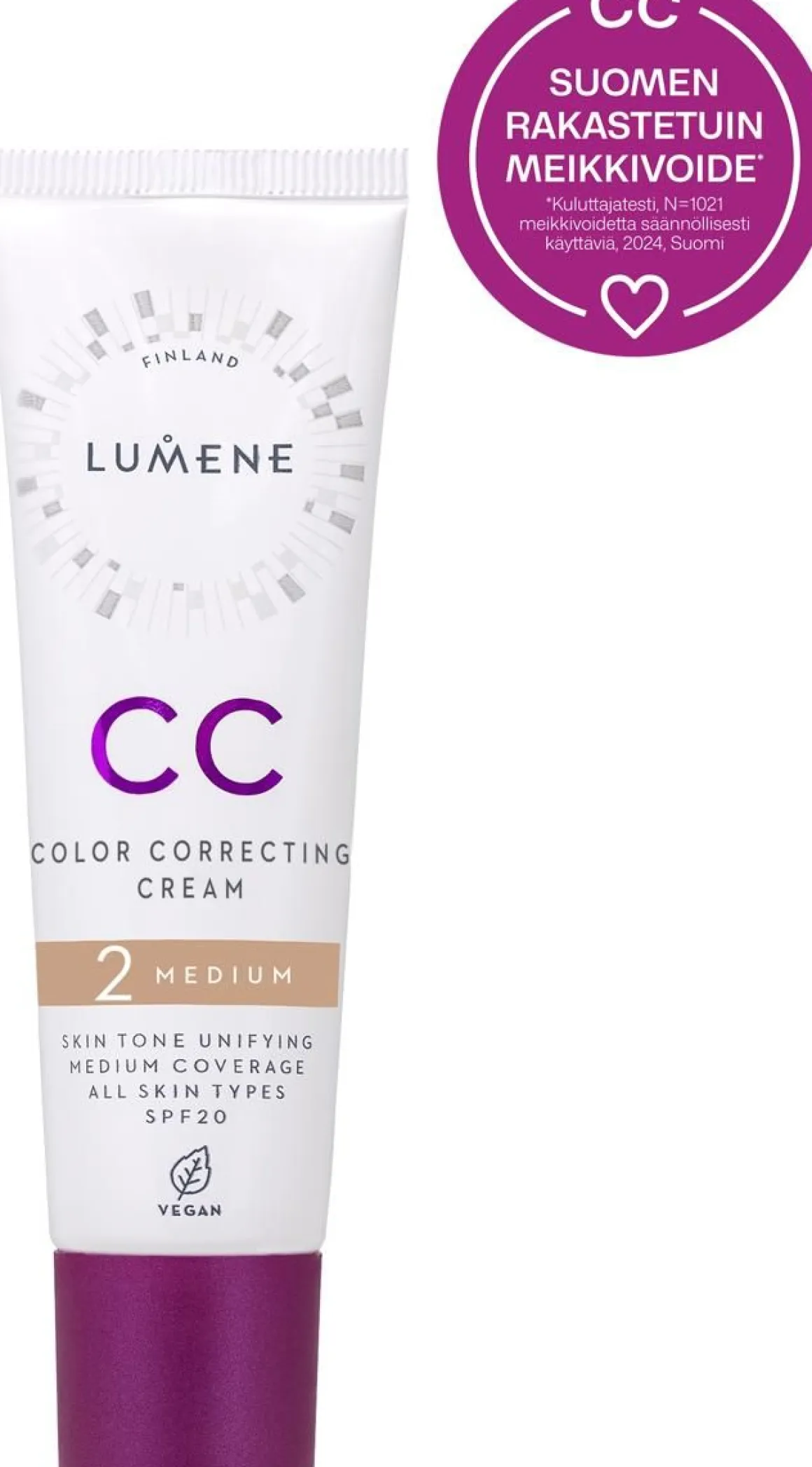 LUMENE CC COLOR CORRECTING MEIKKIVOIDE SK 20 MEDIUM