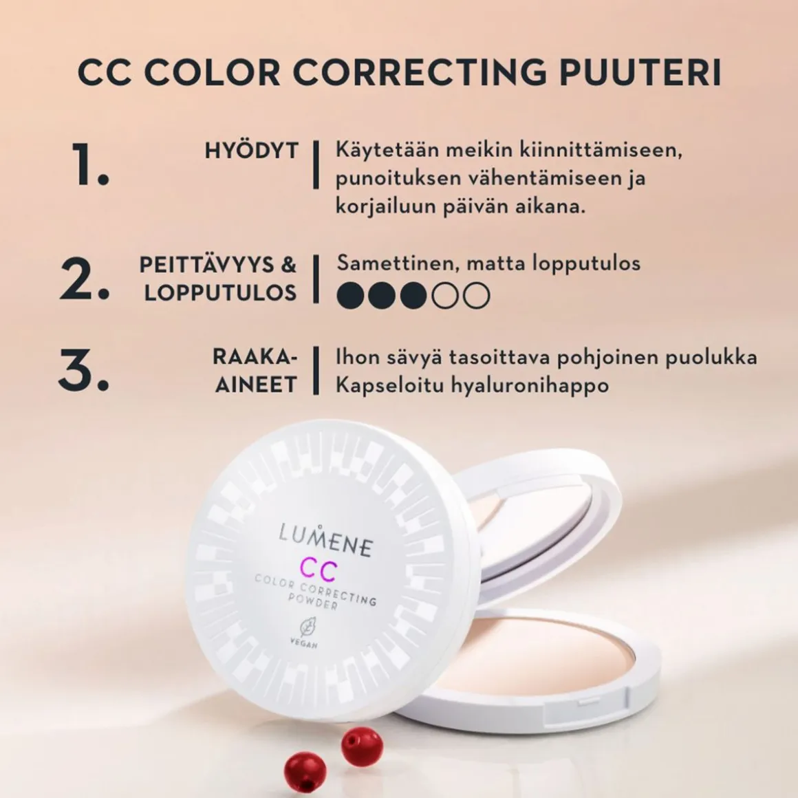LUMENE CC COLOR CORRECTING PUUTERI 3