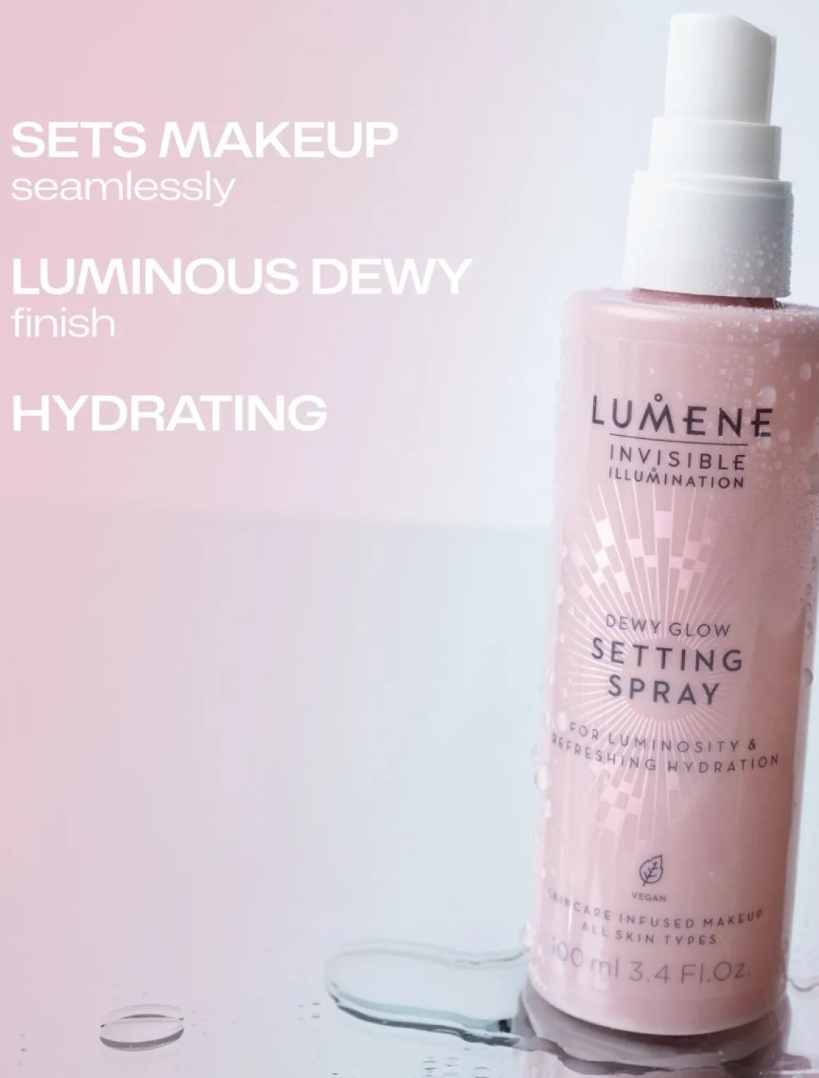 LUMENE INVISIBLE ILLUMINATION DEWY GLOW KOSTEUTTAVA MEIKINKIINN 100 ML
