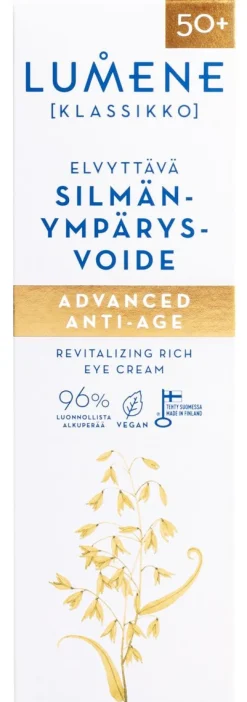 LUMENE KLASSIKKO ADVANCED ANTI-AGE ELVYTTÄVÄ SILMÄNYMPÄRYSVOIDE 15 ML