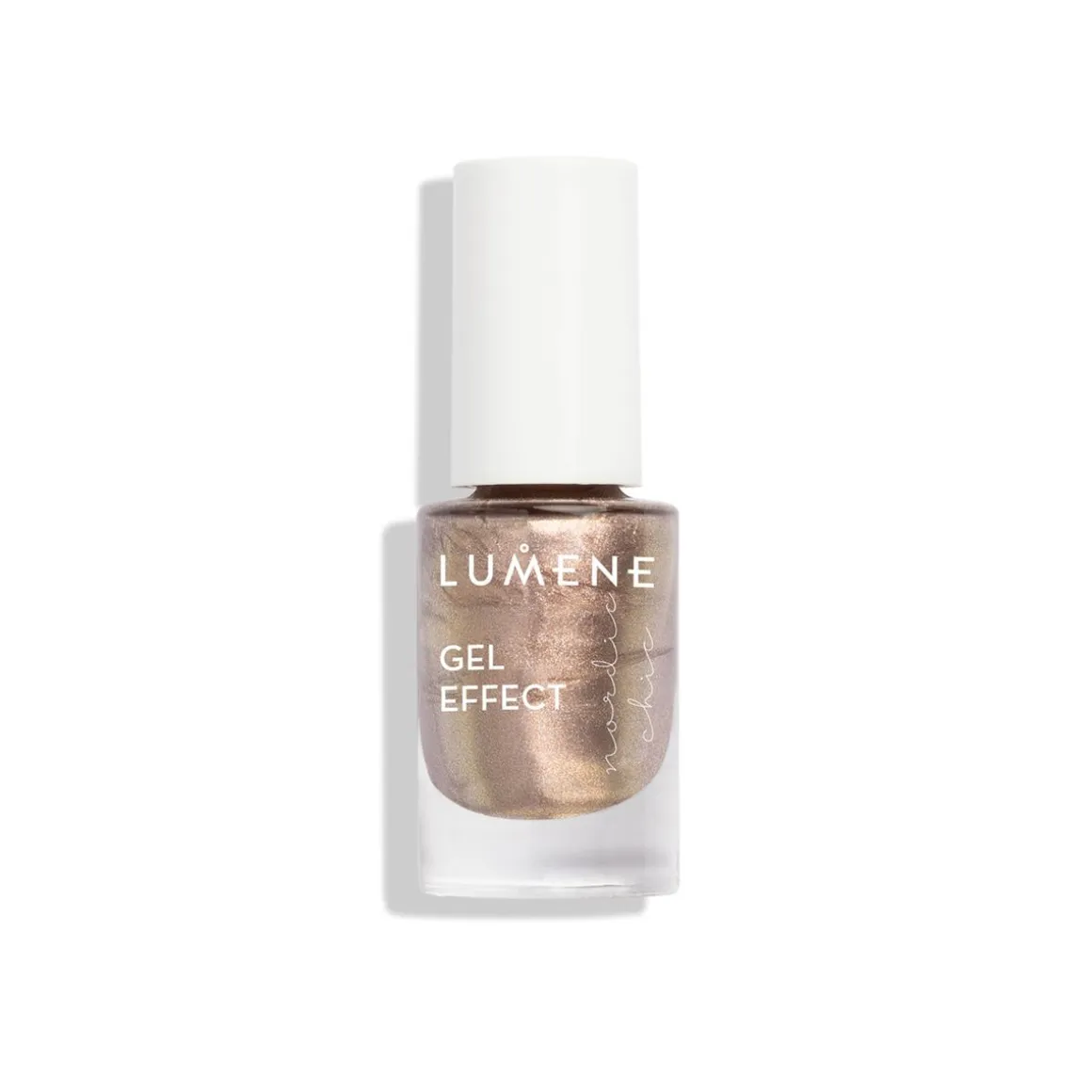 LUMENE NORDIC CHIC GEL EFFECT KYNSILAKKA 74 KULTAA JA HOPEAA