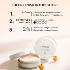 LUMENE SHEER FINISH IRTOPUUTERI - TRANSLUCENT