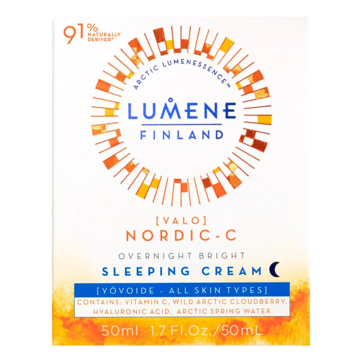 LUMENE VALO HELEYTTÄVÄ & UUDISTAVA YÖVOIDE 50 ML