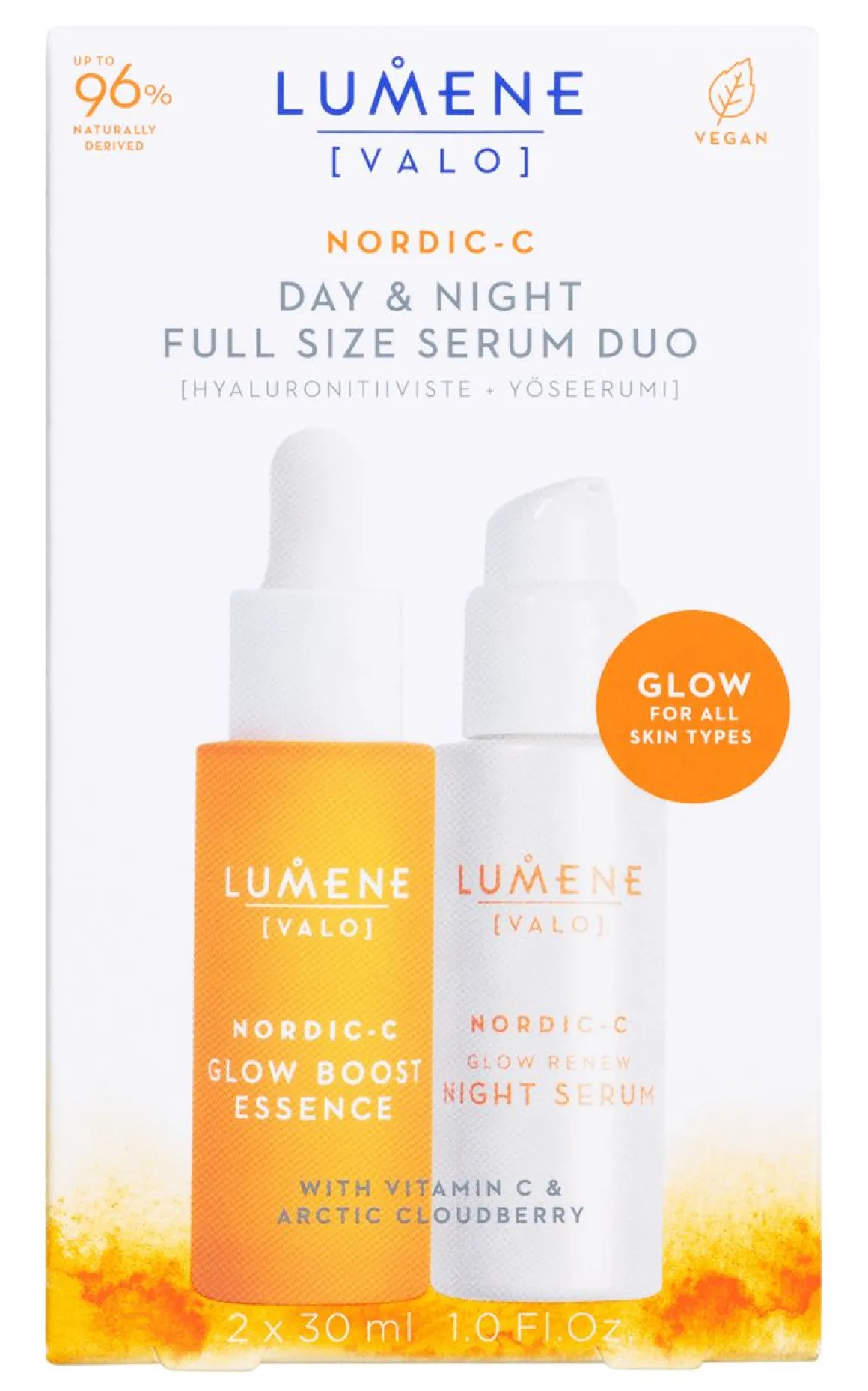 LUMENE VALO HYALURONITIIVISTE+YÖSEERUMI TUPLAPA