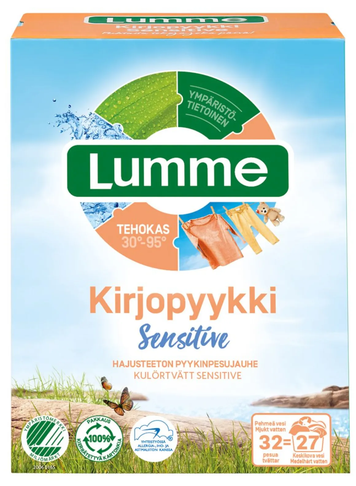LUMME KIRJOPYYKKI SENSITIVE PYYKINPESUJAUHE 1,12 KG