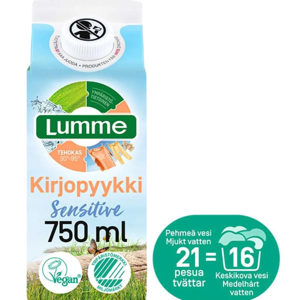 LUMME KIRJOPYYKKI SENSITIVE PYYKINPESUNESTE 750 ML