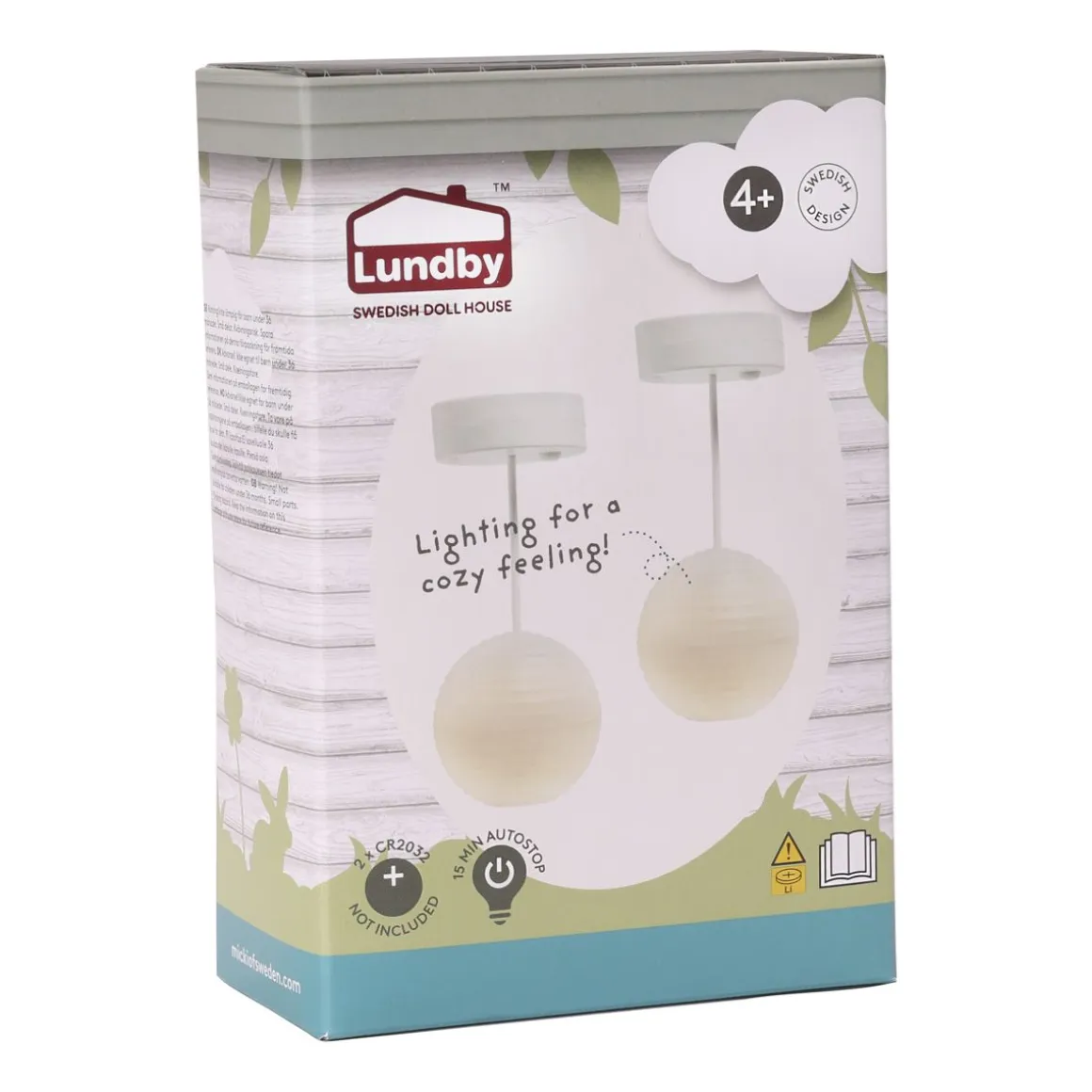 LUNDBY RIISIPAPERILAMPPU 2 KPL NUKKEKOTIIN